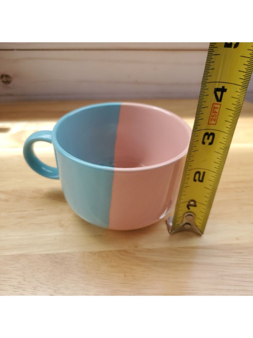 Hand Painted VTG Pier 1 Pink Blue Set Of 4 Coffee Cups And Saucers Japan 1990s - Picture 16 of 16